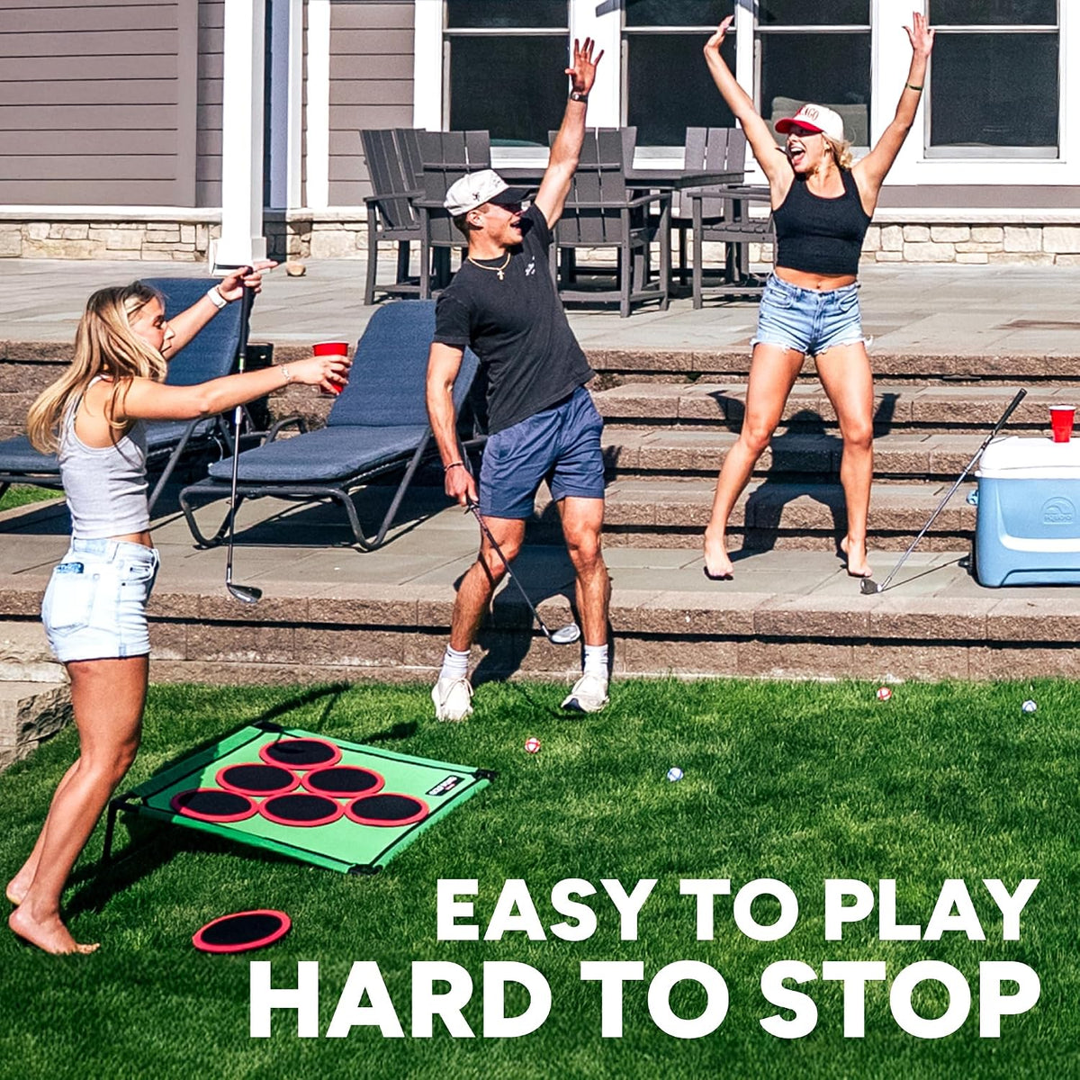 Backyard Golf Pong Challenge Mat
