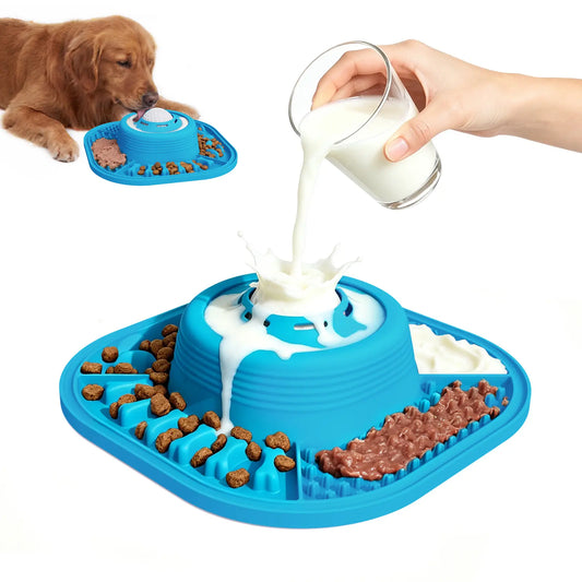 Slow Feeder Bowl for Dogs with Anti-Slip & Ball Design