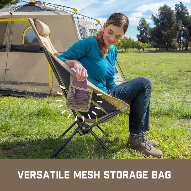 Rock Anywhere Instantly! No-Sag 113kg Foldable Camping Chair