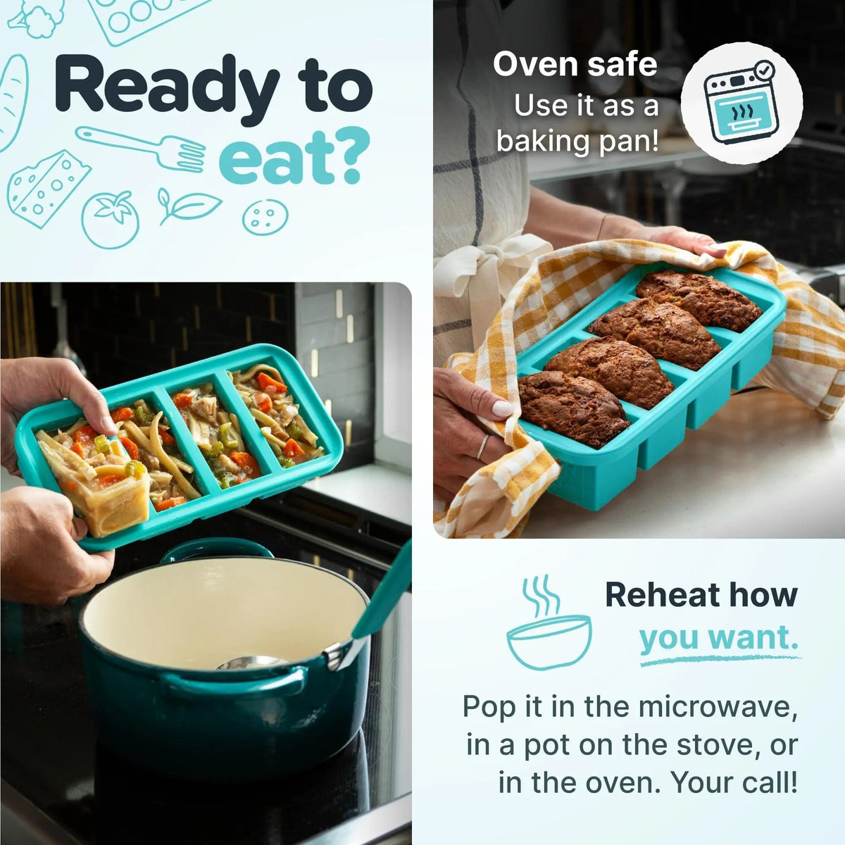 Silicone Freezer Molds Gift Set