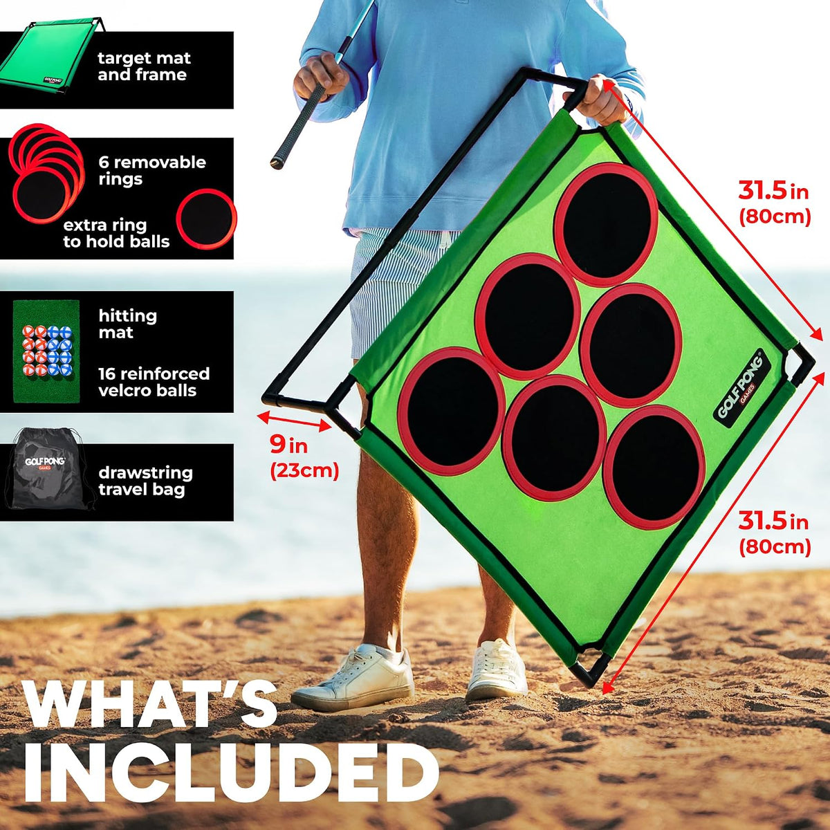 Backyard Golf Pong Challenge Mat